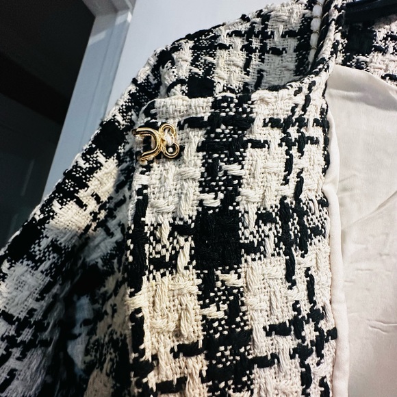 Evafreedom tweed blazer fully lined for work or casual. Size 2XL (US 14). - Picture 5 of 7